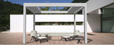 pergola open rétractable 2 côtés