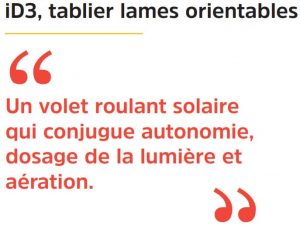 tablier lames orientables BERNARDI